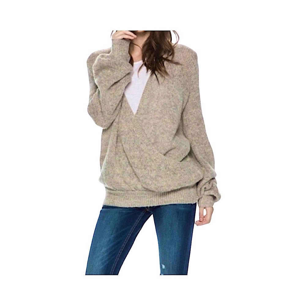FREE PEOPLE Karina Faux Wrap Sweater